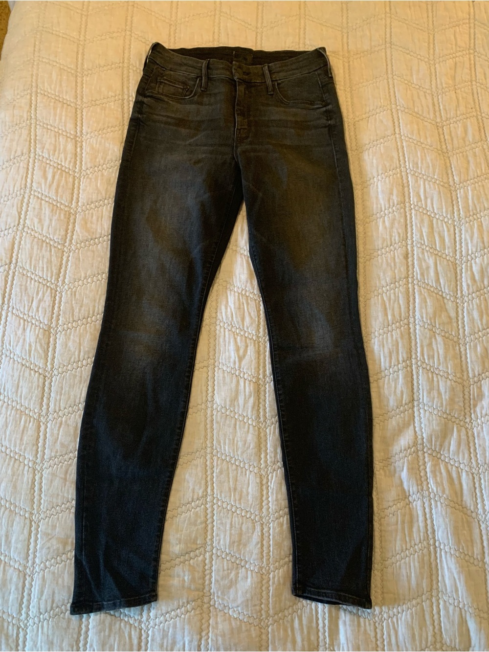 Mother the Looker Women's Black Slim Fit Jeans Night Hawk Size 28